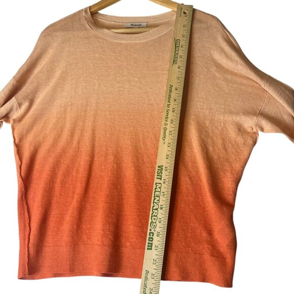 Madewell Women's S Morton Ombré Printed Pullover Sweater Printed Ombre‎ Tanger - Picture 6 of 7